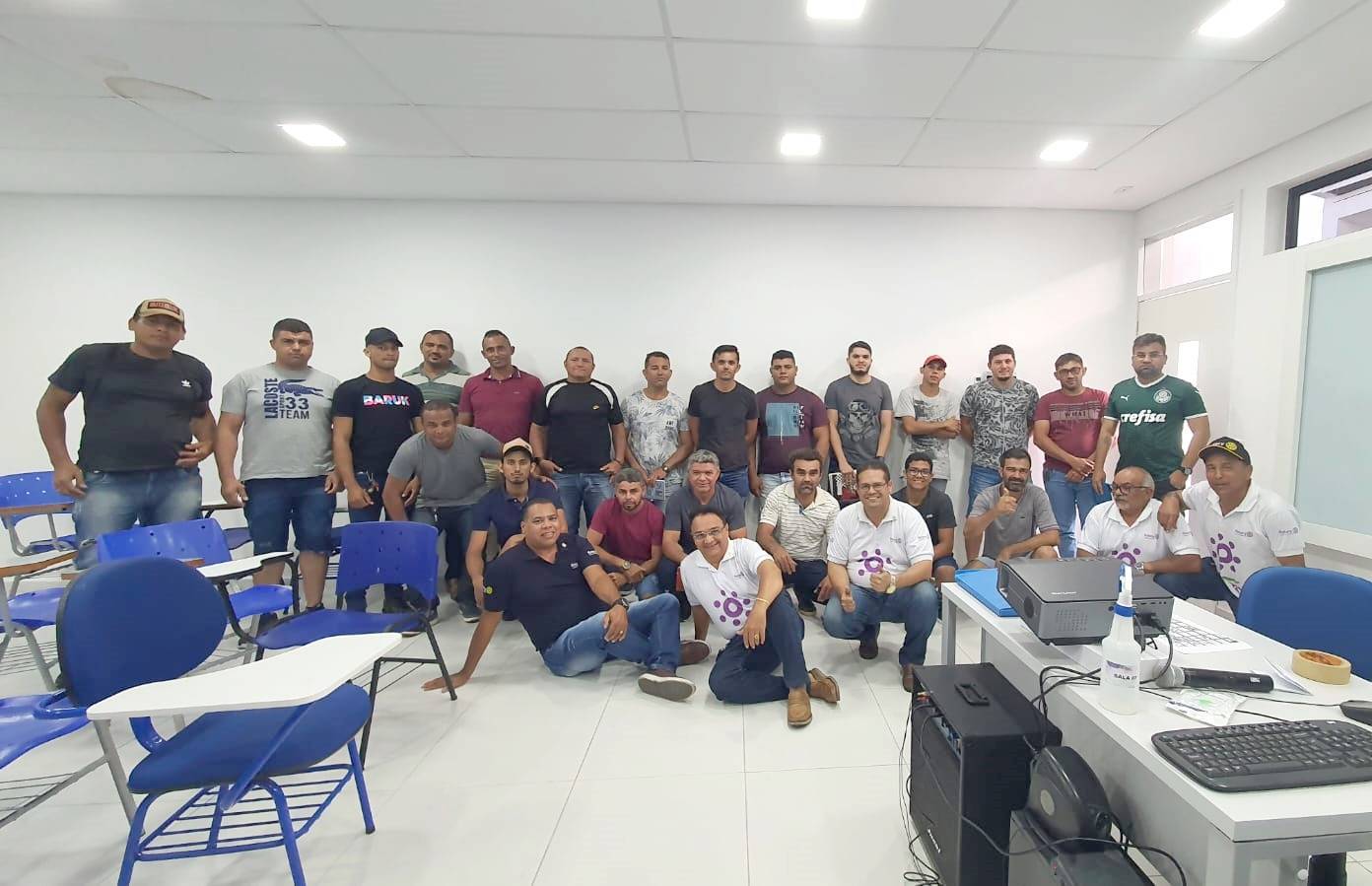 Na aula inicial teve a presença dos companheiros Cristovão Wnderley, Berg, Valter Ribeiro e o presidente Paulo Costa 
