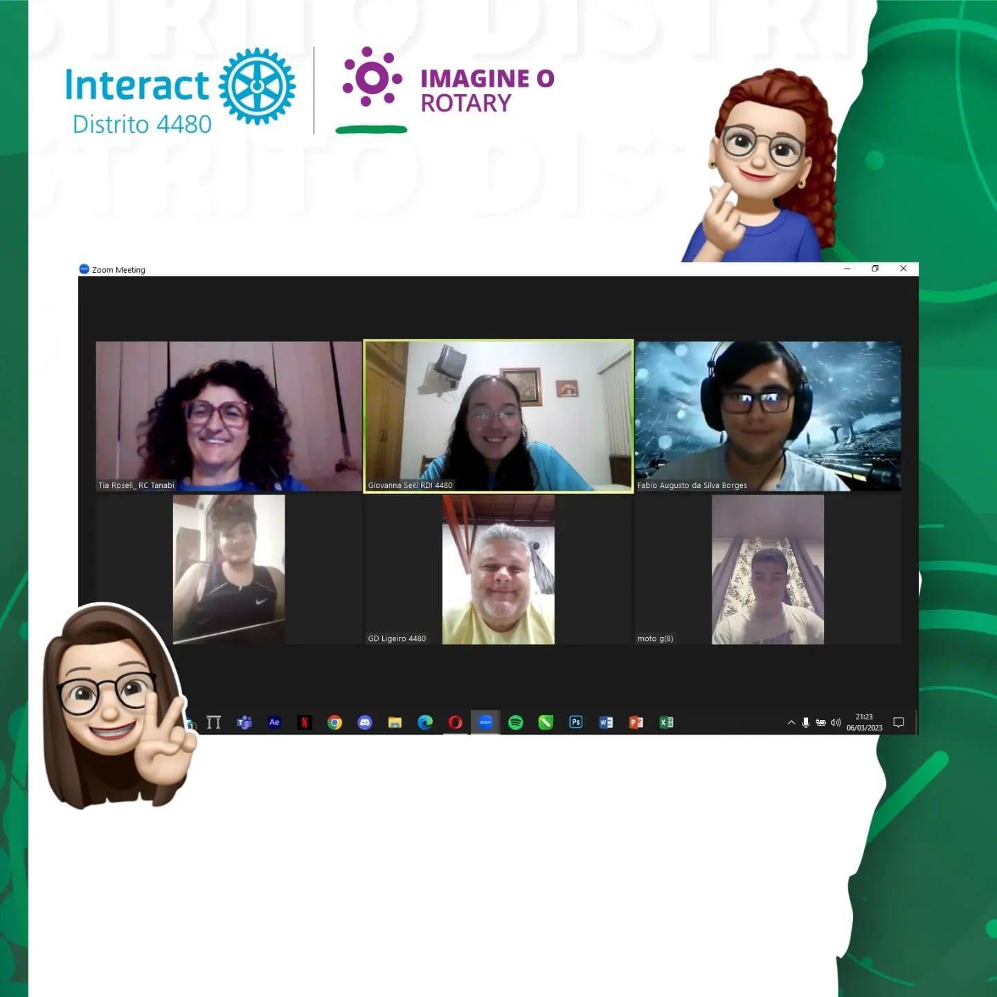 Nossa Representante Distrital de Interact Giovanna Seki junto de nossa Chairwoman Roseli Batista, deram continuidade as visitas oficiais no dia 06 de Março de 2023