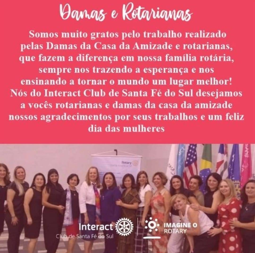Interact Club de Santa Fé do Sul: Mensagem Dia das Mulheres