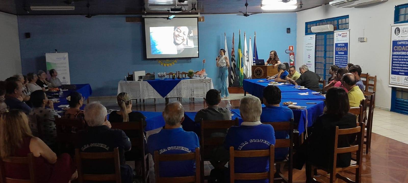 O Rotary clube de Ilha Solteira comemorou a festiva do dia internacional da mulher no dia 14/03/2023 , onde na ocasião tivemos a presença da dermatologista Drª Bruna Cestari