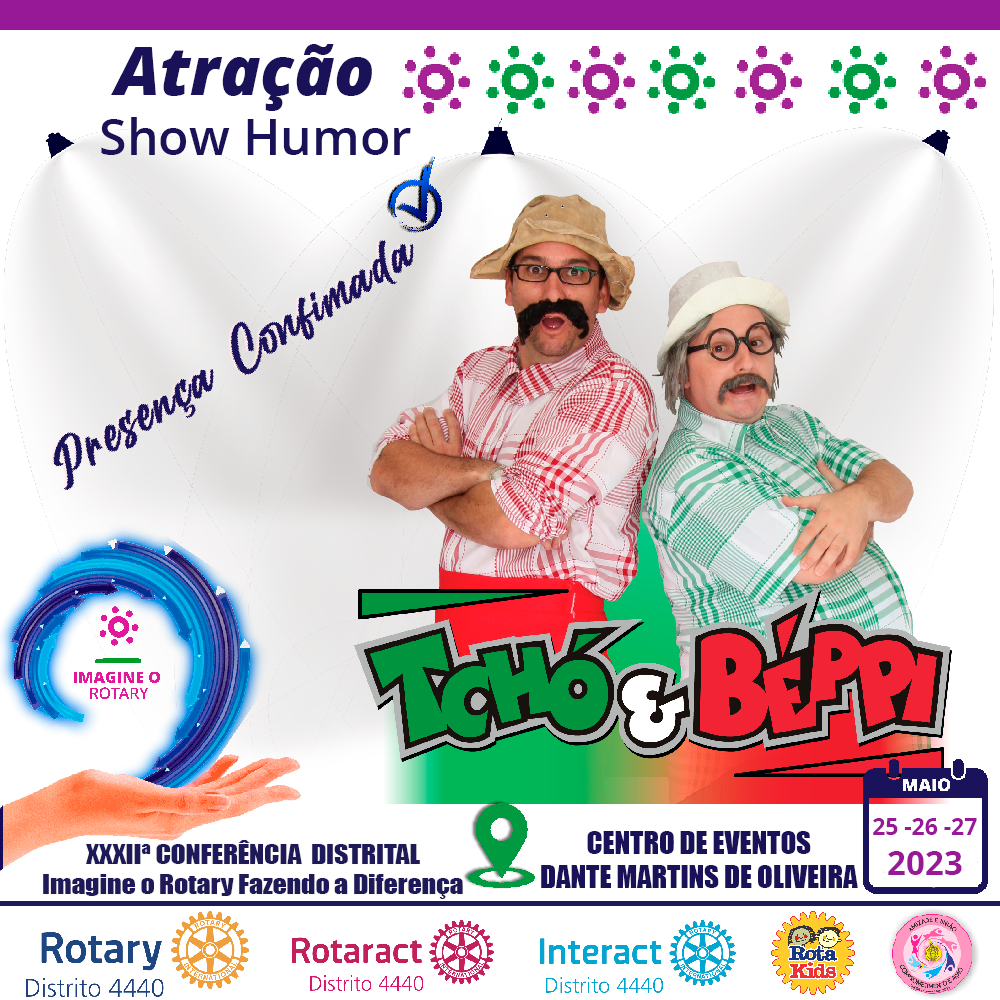 Tchô e Bëppi marca presença na conferência.