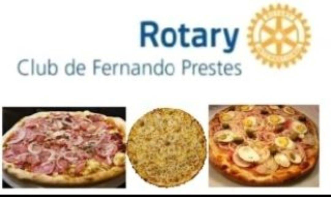 Rotary Club de Fernando Prestes está com promoção de Pizzas em prol do banco de cadeira de rodas, banho e andadores.