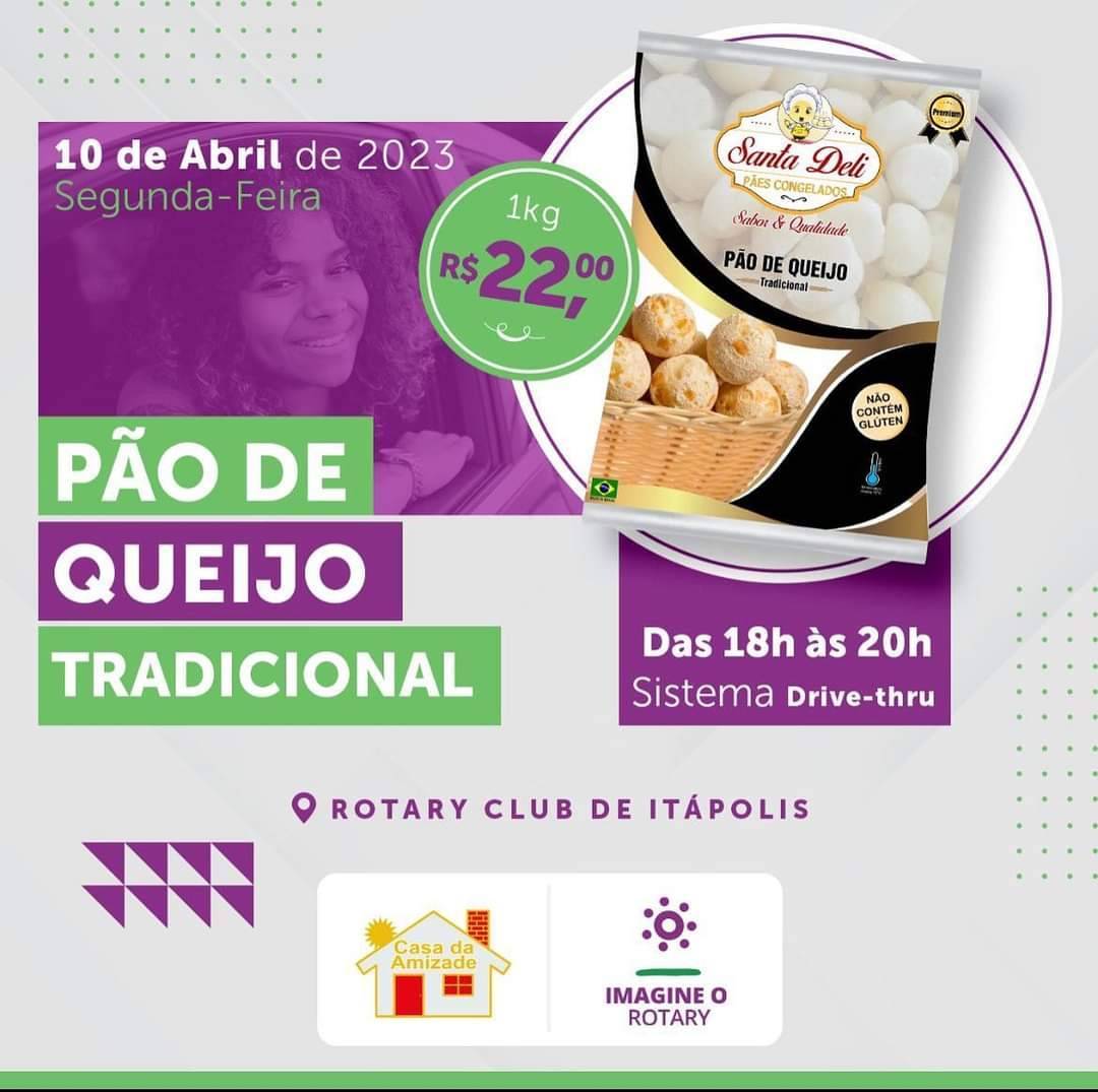 A Casa da Amizade de Itápolis está realizando o Projeto Pão de Queijo! 🧀