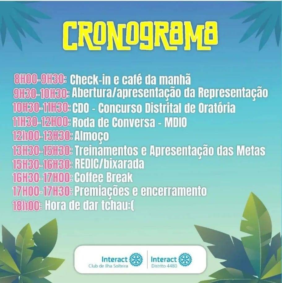 CRONOGRAMA!!🌺🌴  🌊Aloha querida ohana, como estão? Ficamos sabendo que vocês estão ansiosos pelo nosso cronograma de evento.