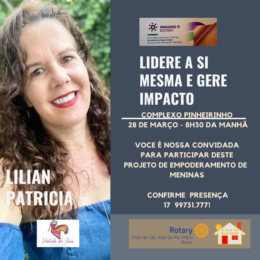 Palestra do Empoderamento de Meninas: "Lidere a si mesma e gere impacto", por Lilian Patrícia.