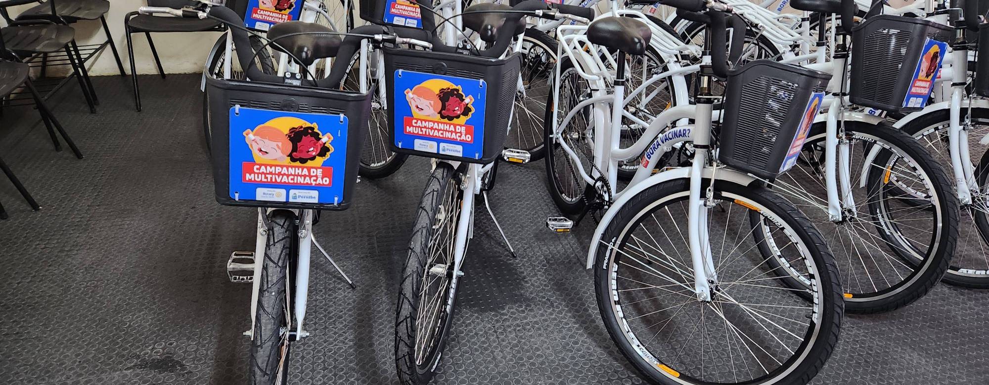 Bicicletas são entregues a fim de ajudar profissionais da saúde a facilitarem a vacinação