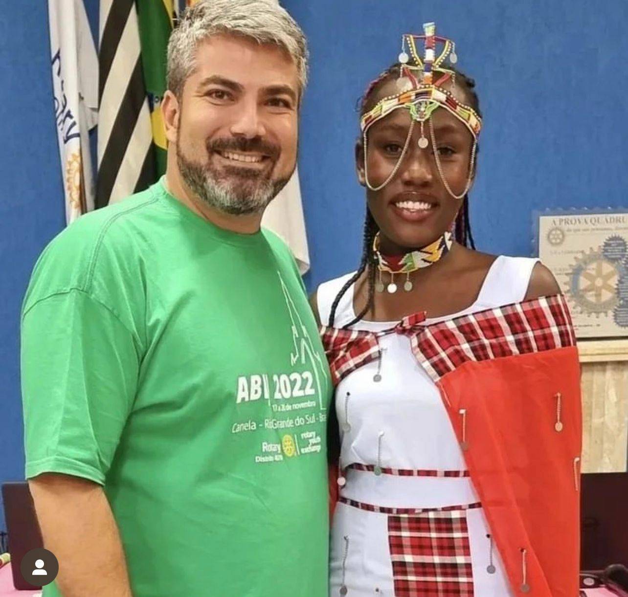 Dia 29 de março, última quarta feira, foi destaque no Rotary Club de Olímpia, a apresentação da Intercambista da Quênia - a jovem africana Audrey.