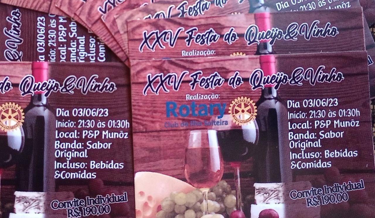 Vem aí o evento mais aguardado do ano em Ilha Solteira!  25ª Festa do Queijo e Vinho.