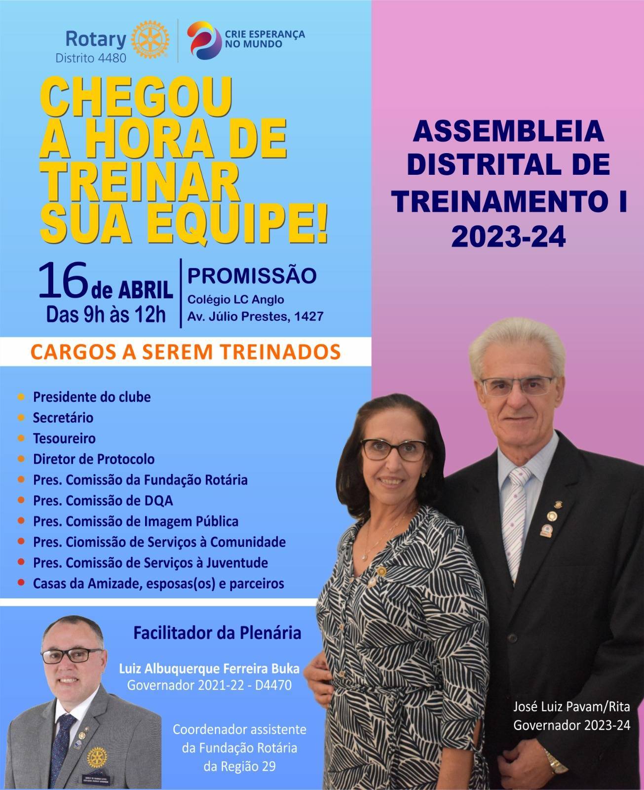 Assembleia Distrital em Promissão - Dia 16/04/23