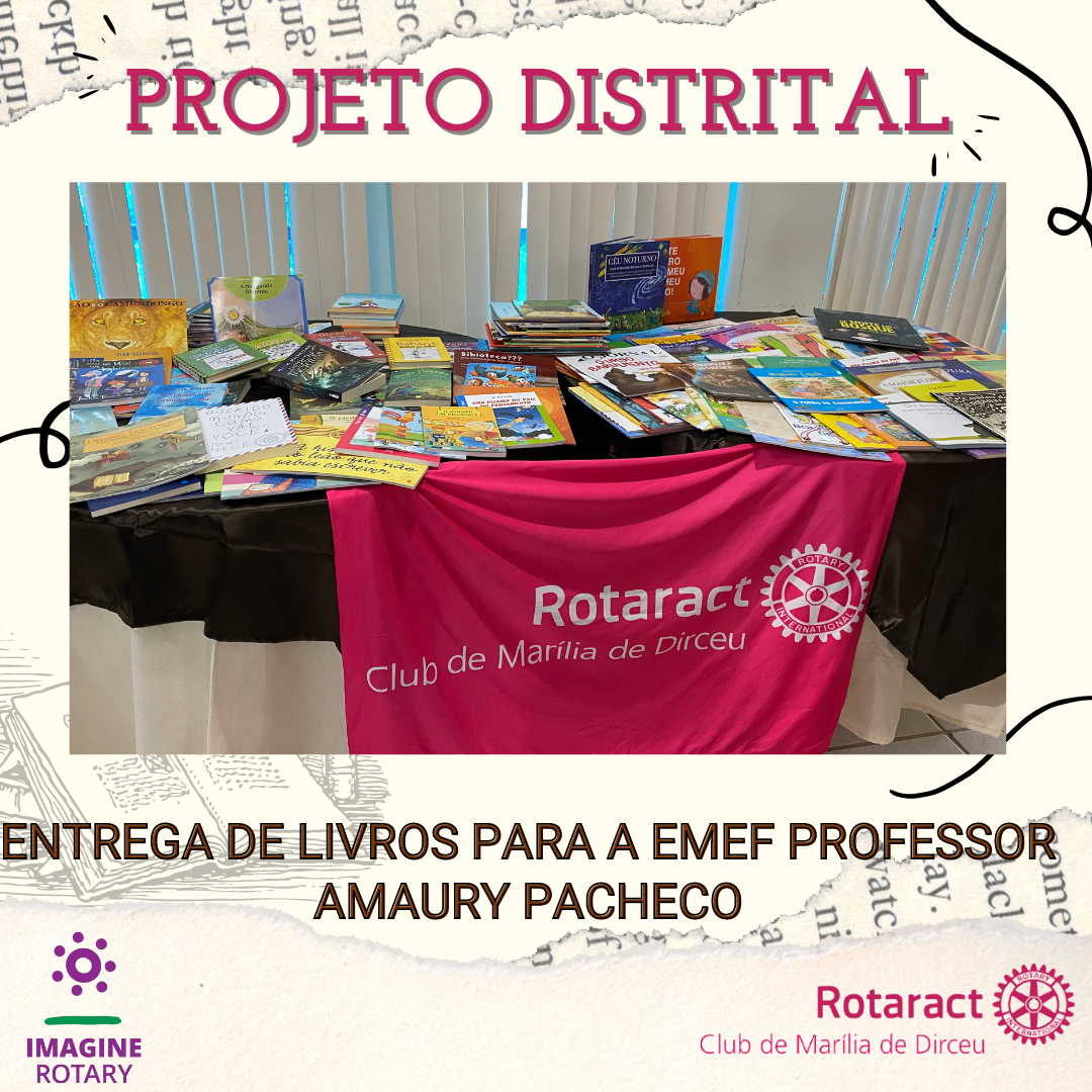 Doação de aproximadamente 400 livros de educação primaria para EMEF prof. Amaury Pacheco.