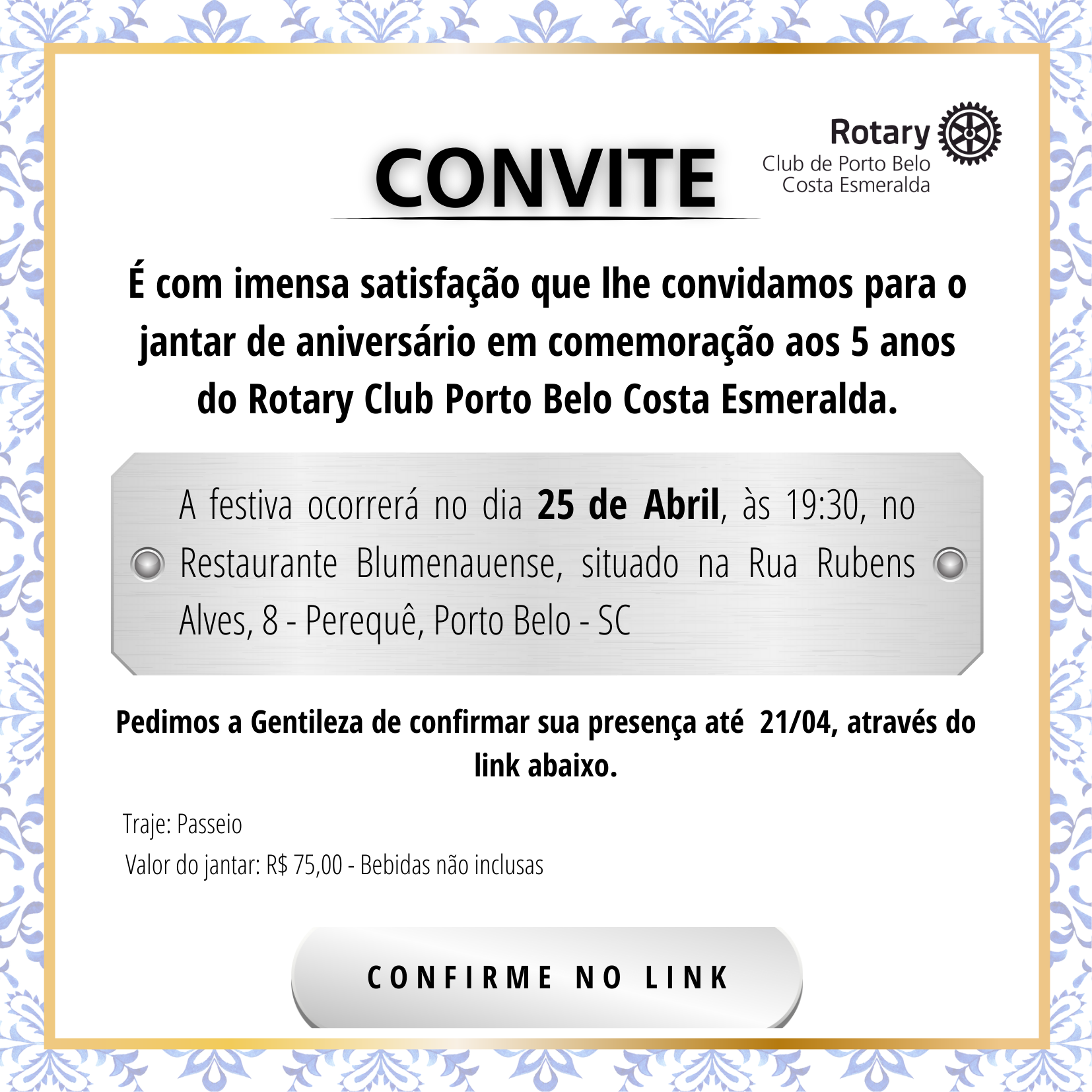 Descrição do evento