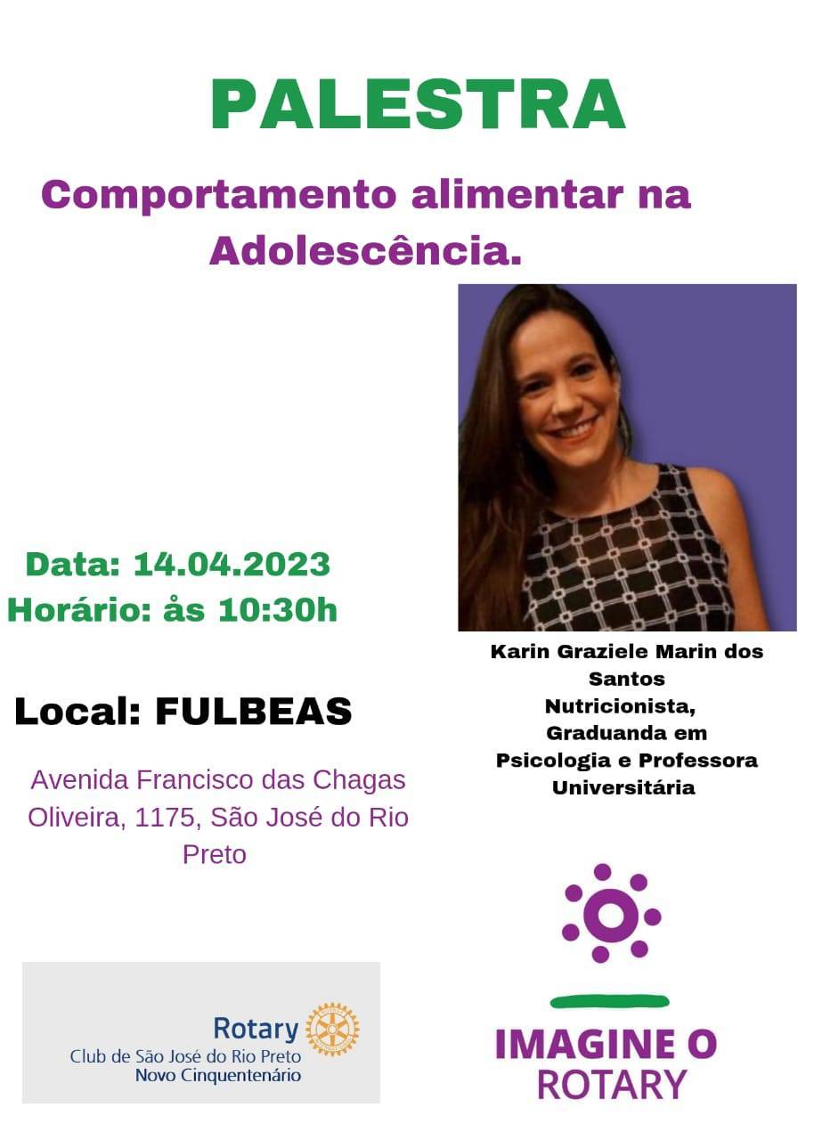Palestra - Comportamento Alimentar na Adolescência