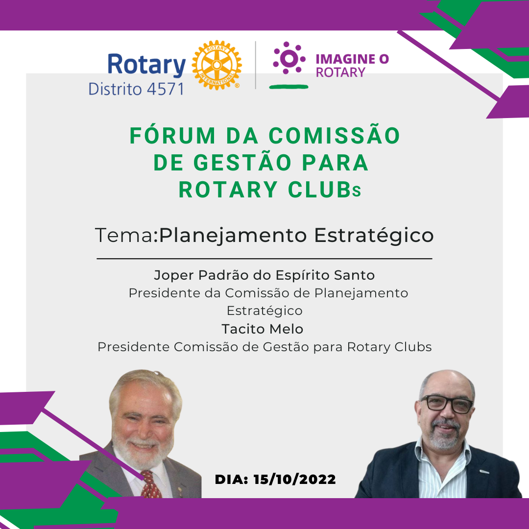 GESTÃO PARA ROTARY CLUBS - PLANEJAMENTO ESTRATÉGICO