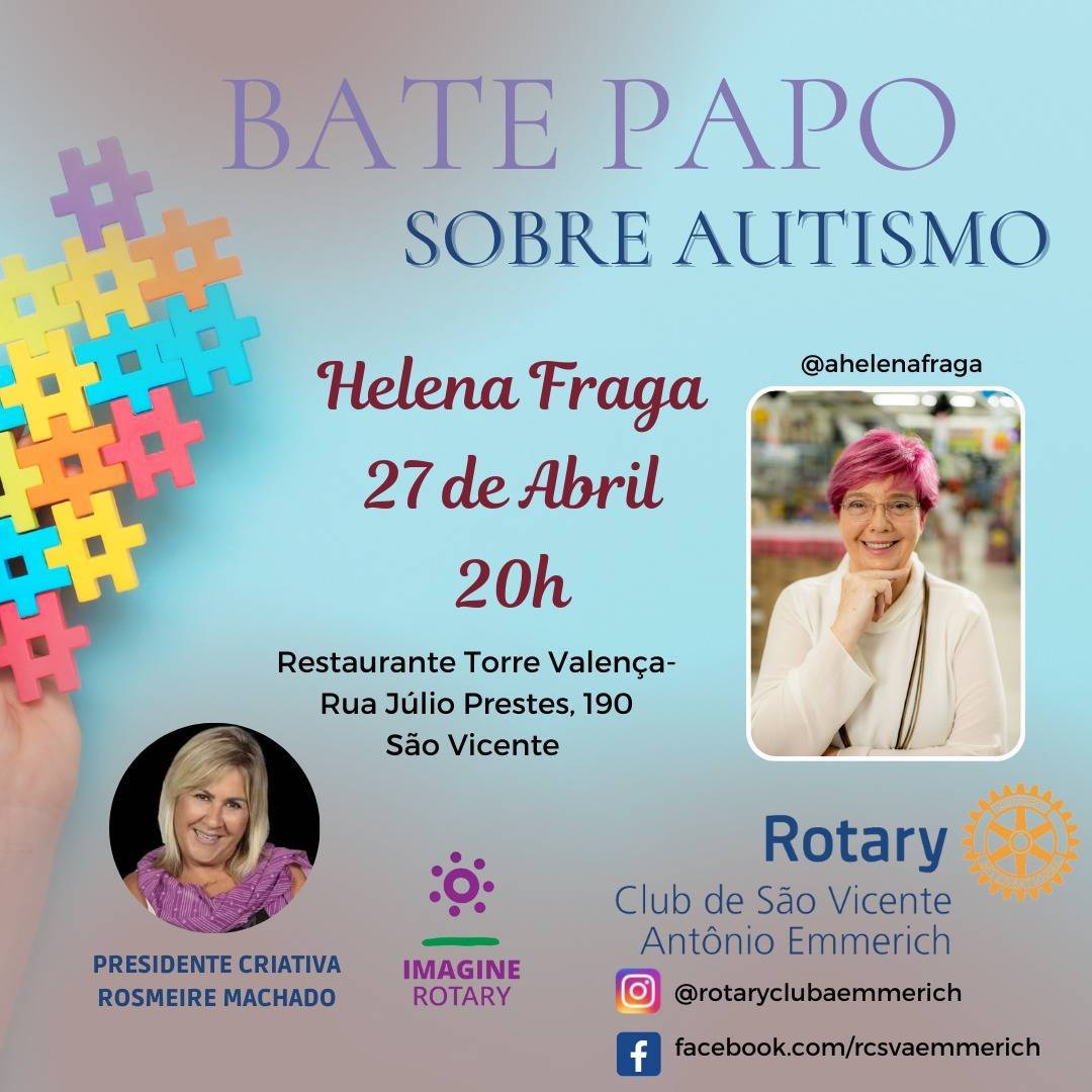 Convite de palestra da escritora Helena Fraga