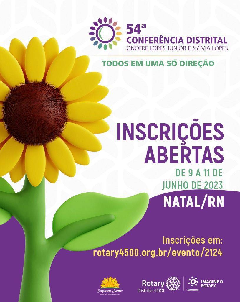 54ª Conferência Distrital - inscrições abertas