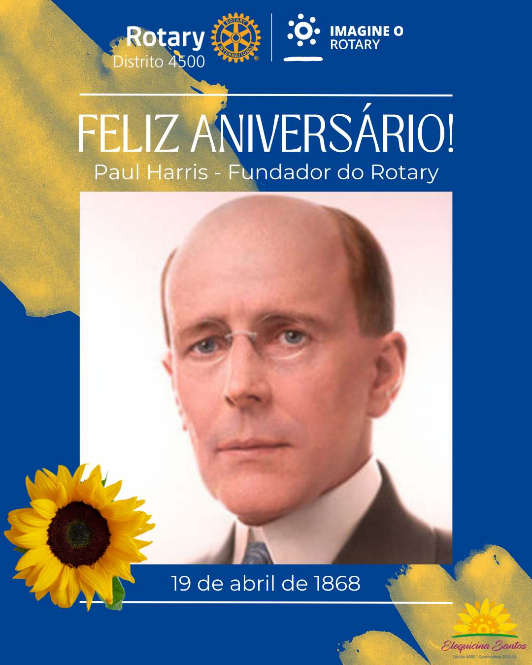 Aniversário de Paul Harris, nosso fundador