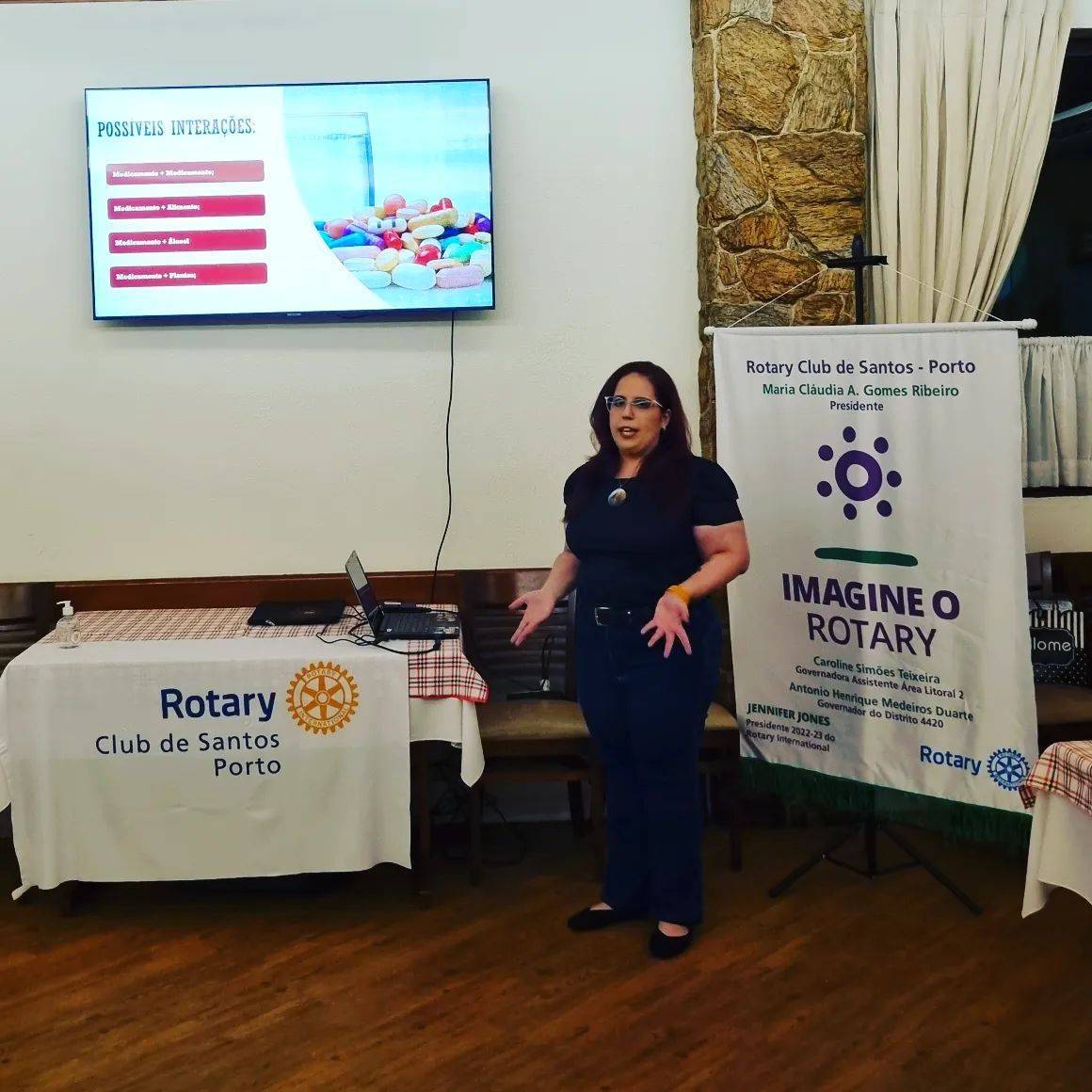 Evento aconteceu na Cantina di Lucca, em Santos/SP, e contou com a presença de rotarianos, convidados e familiares