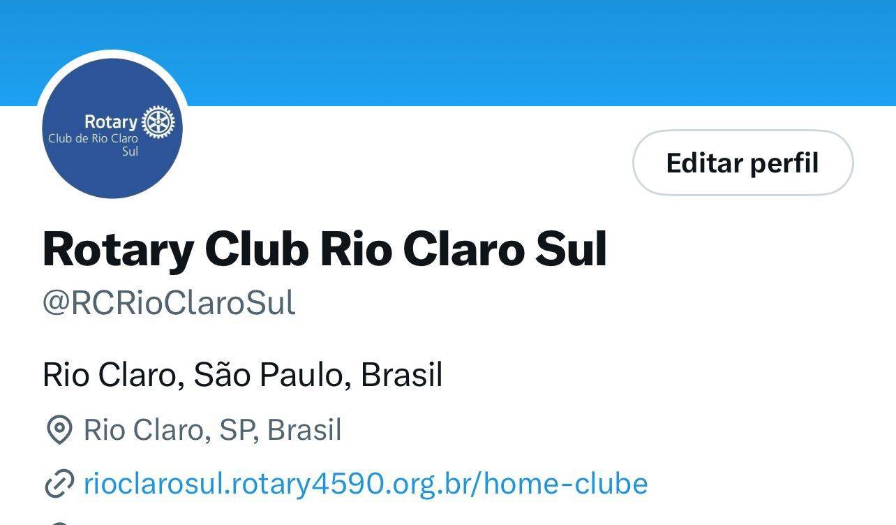 ROTARY CLUB DE RIO CLARO SUL NO TWITTER