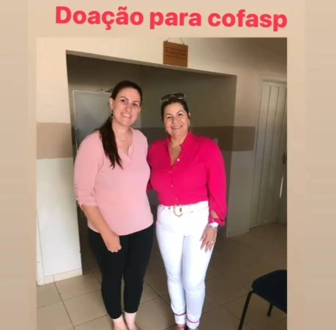 Casa da Amizade de Fernandópolis: Também no dia 19/04/2023 a presidente @vanusamarcasi realizou a entrega de 20 pacotes de maisena para a Cofasp.