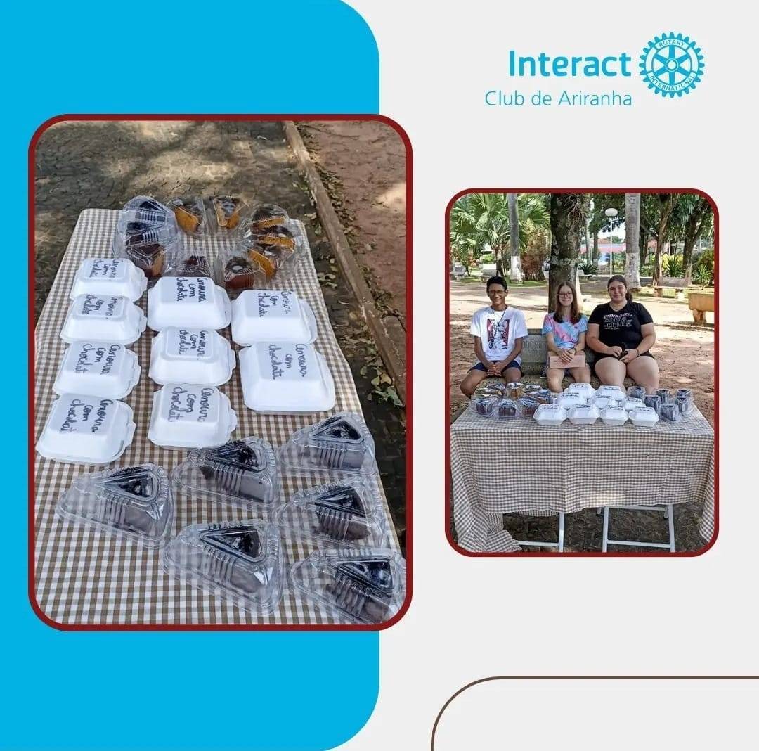 No dia 22 de abril de 2023, o Interact Club de Ariranha realizou a 4ª Venda de Fatias de Bolo na Praça Municipal.