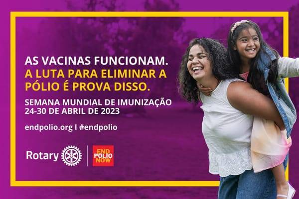 Os associados do Rotary já doaram mais de US$ 2,6 bilhões e incontáveis horas de trabalho voluntário para eliminar a pólio
