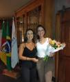 Presidente Mauren junto a nova Companheira do RC de Bagé Pampa, Tatiane Mayer.