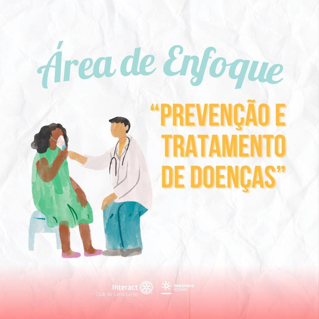O câncer de mama é uma doença causada pela multiplicação desordenada de células anormais da mama, que forma um tumor com potencial de invadir outros órgãos. Há vários tipos de câncer de mama. Alguns têm desenvolvimento rápido, enquanto outros crescem lentamente.  O câncer de próstata é o tumor mais comum entre homens com mais de 50 anos. De acordo com estatísticas americanas, um em cada oito homens desenvolverá câncer de próstata no decorrer da vida.  Por isso, por meio desse vídeo viemos conscientizar você aos tratamentos e prevenções do câncer de mama e próstata. Não tenha medo, muito menos vergonha, procure acompanhamento médico e não deixe agravar a doença.  #paratodosverem A arte está composta por um fundo branco. Na parte superior central está escrito “Área de Enfoque: “Prevenção e Tratamento de Doenças”. Por fim, no centro inferior está a logo do Interact Club e a logo do Lema Rotário “Imagine o Rotary”.