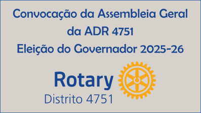 A AGO ocorrerá do domingo 21 de maio, na IV Conferência Distrital, em Guarapari,