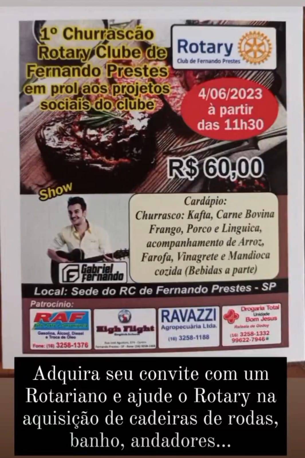 1º Churrascão Rotary Club de Fernando Prest