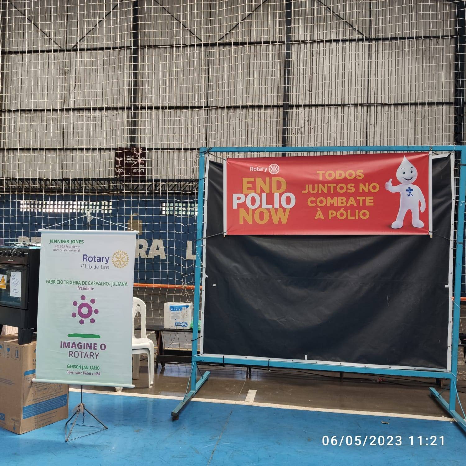 Gov. Assistente Anízio:  Rotary Club de LINS está preparando o local onde será realizado logo mais às 14 horas a Ação Entre Amigos.