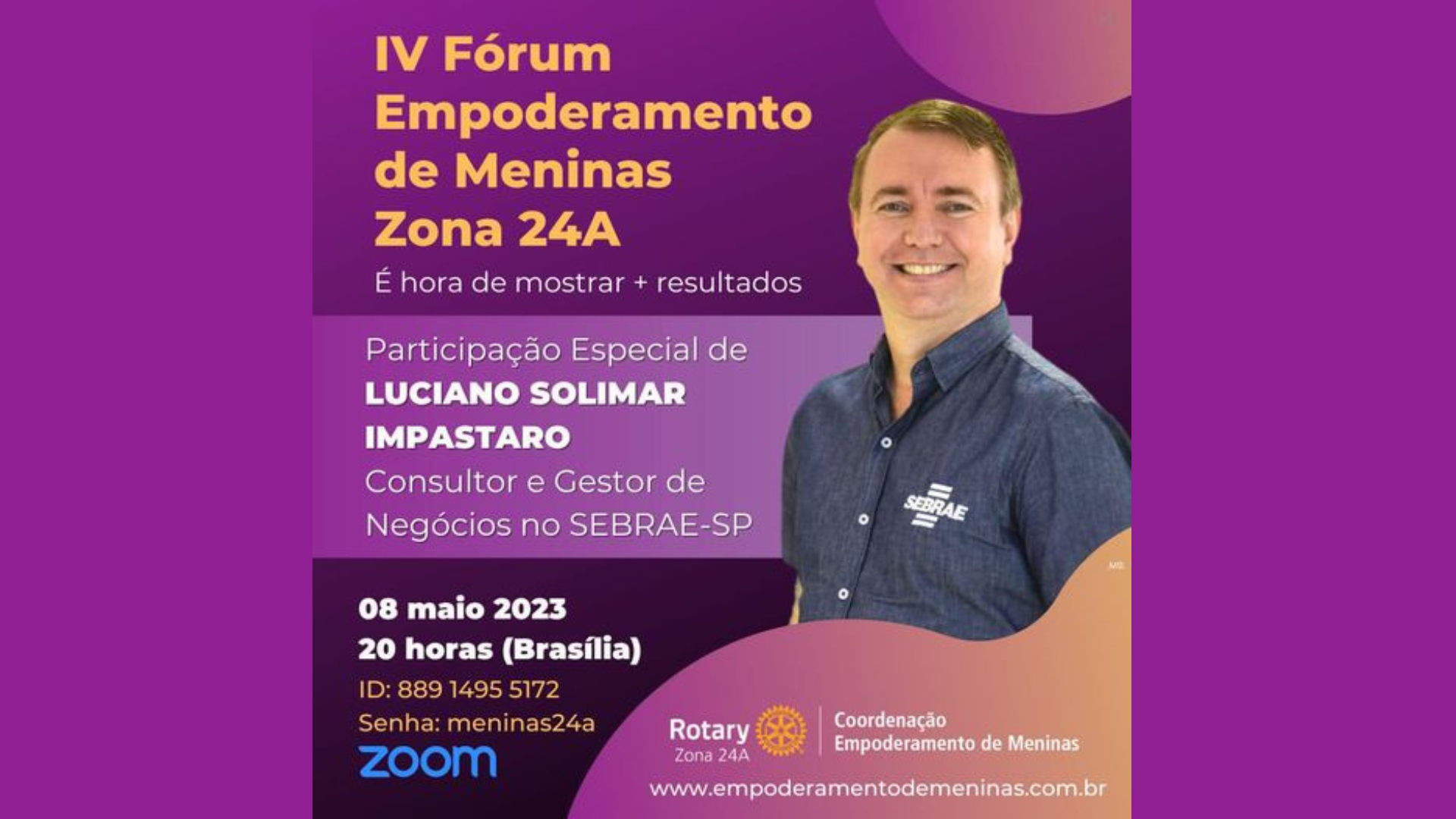 articipação Especial de LUCIANO SOLIMAR, Luciano Solimar Impastaro, Doutorando em Ciências Sociais e Ciências Empresariais, Mestre em Estratégia Empresarial, Consultor e Gestor de Negócios no SEBRAE-SP