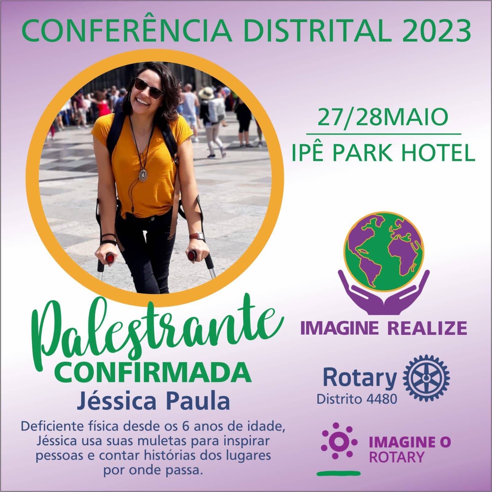 Conferência com palestra especial com a jornalista Jéssica Paula.