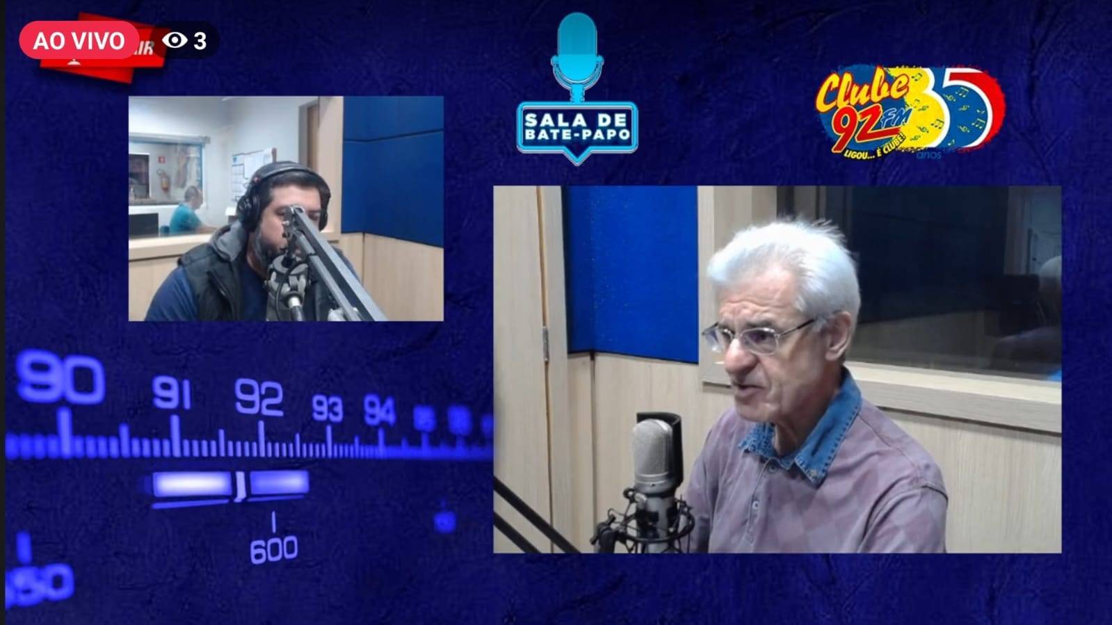 Governador 23-24 bate-papo em Rádio Club 92FM.