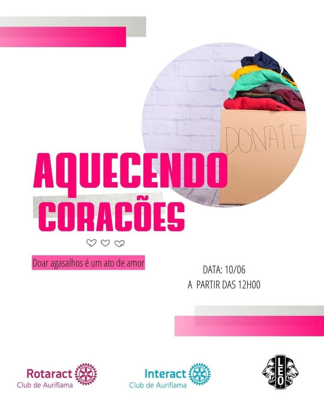 Clubes de Auriflama promovem campanha do agasalho especial.