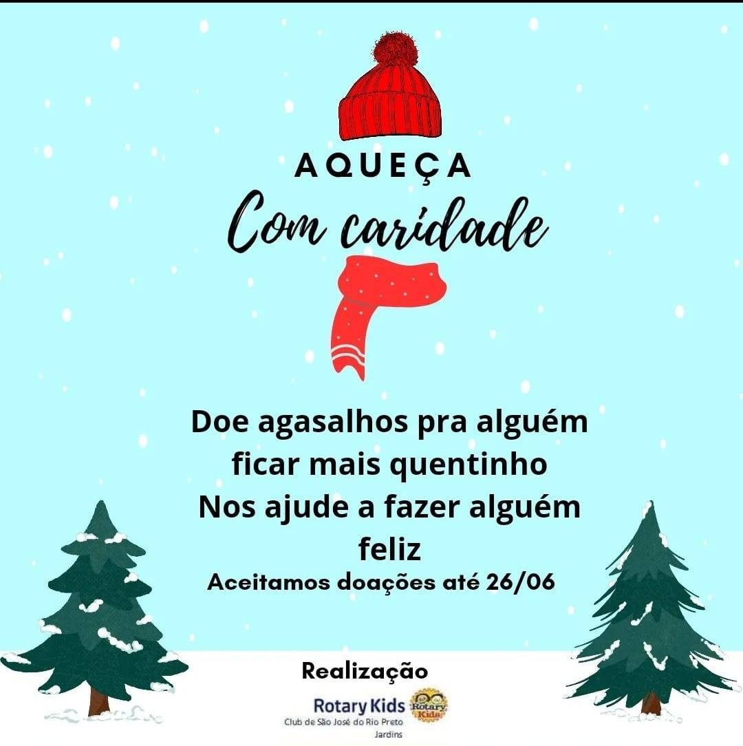Rotary Kids Club de SJRP Jardins realiza Campanha do Agasalho.