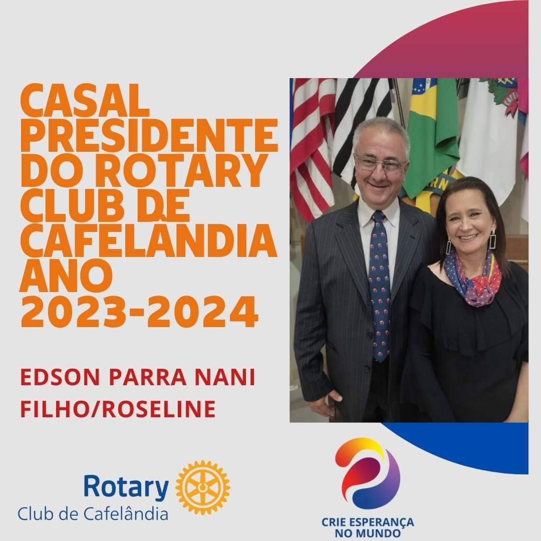 Rotary Club de Cafelândia apresenta casal de Presidente 23-24.