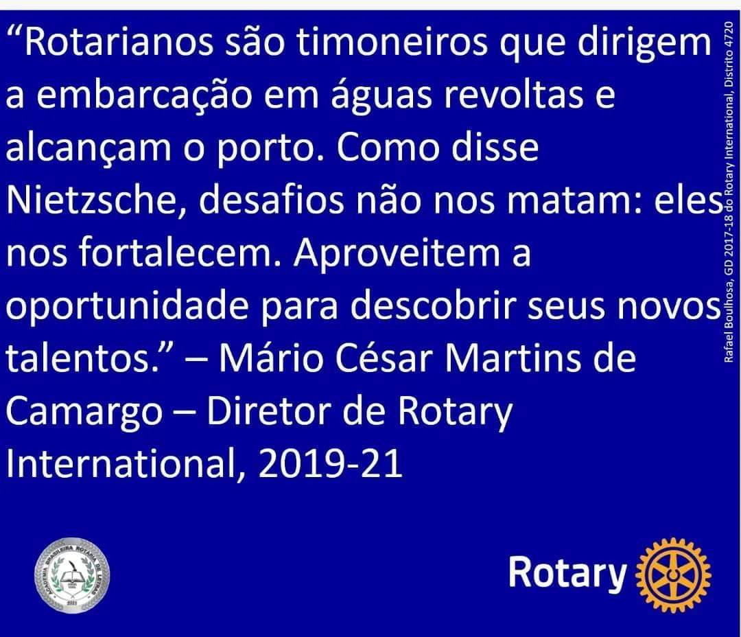 Mensagem do Diretor de Rotary Internacional 19-21.