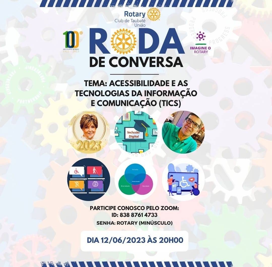 Reunião online do Rotary Club de Taubaté.