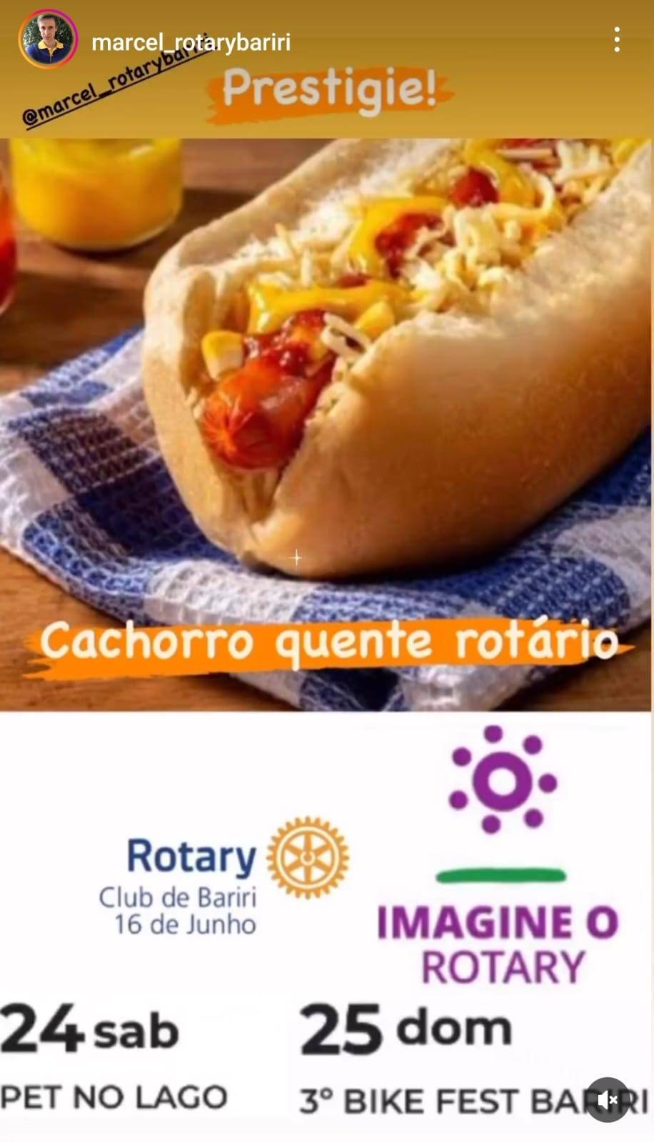 Cachorro Quente do Rotary Club de Bariri.