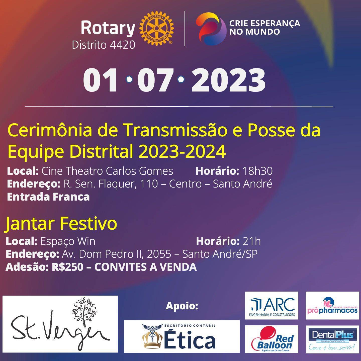 Convites para a Cerimônia já estão à venda!