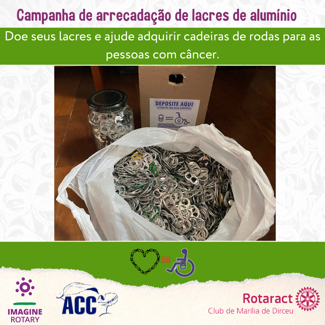 Campanha de arrecadação de lacres de alumínio 