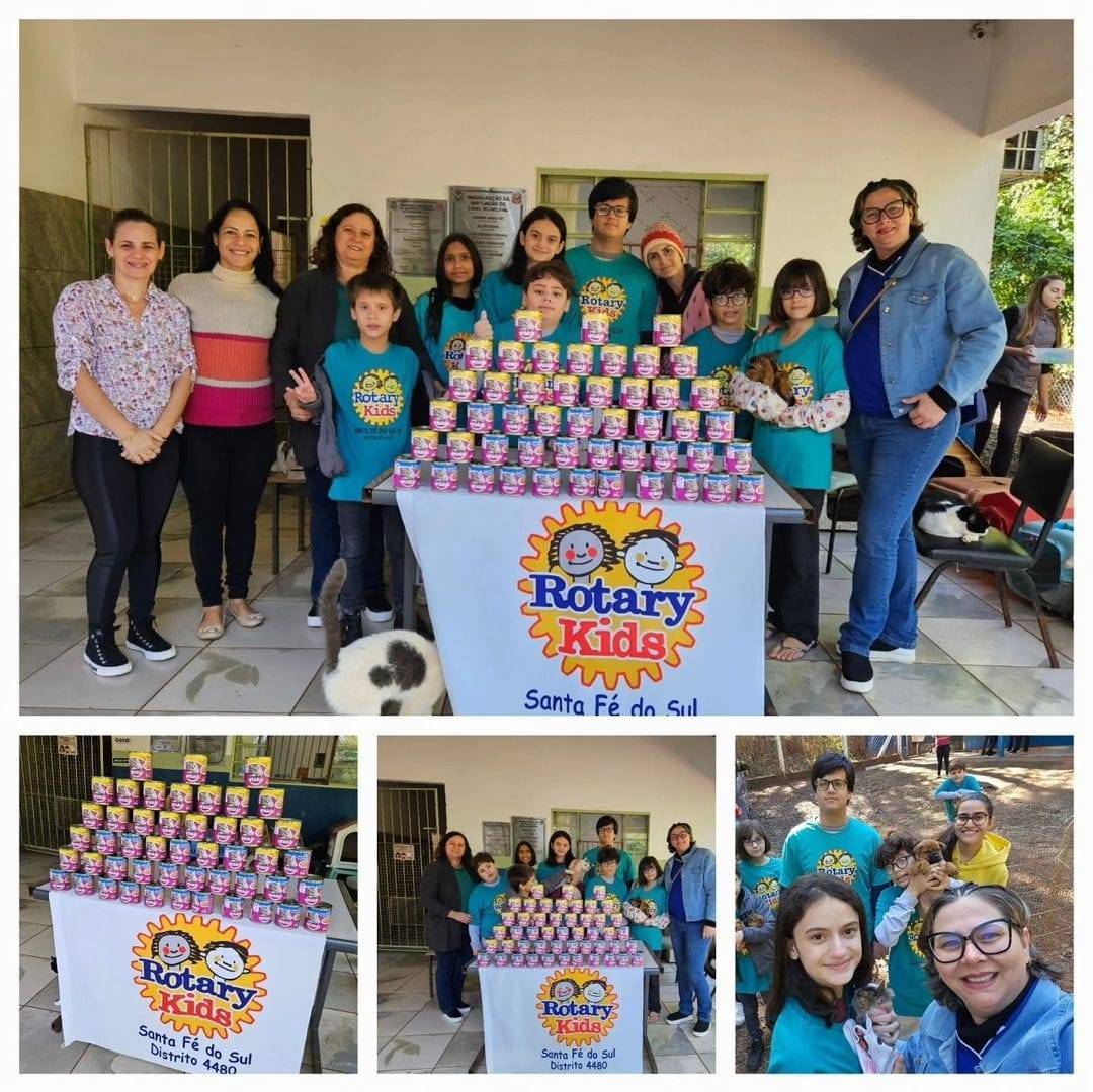 Rotary Kids de Santa Fé do sul fez doação de alimentos para "pets".