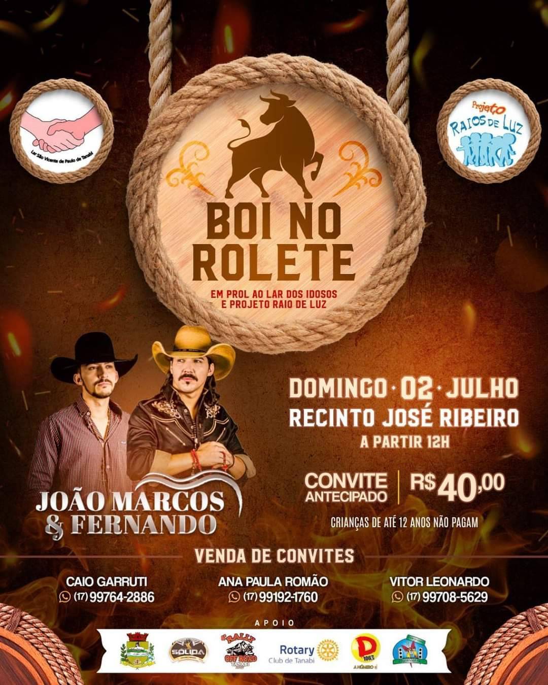 Boi no Rolete em Tanabi.