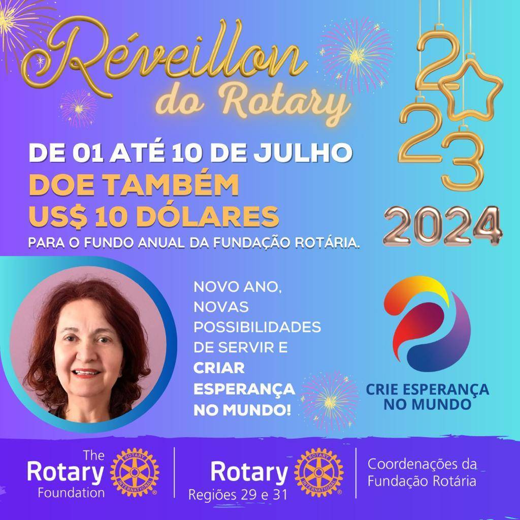 Réveillon do Rotary 2023/2024 - Faça Sua Doação Rotária 
