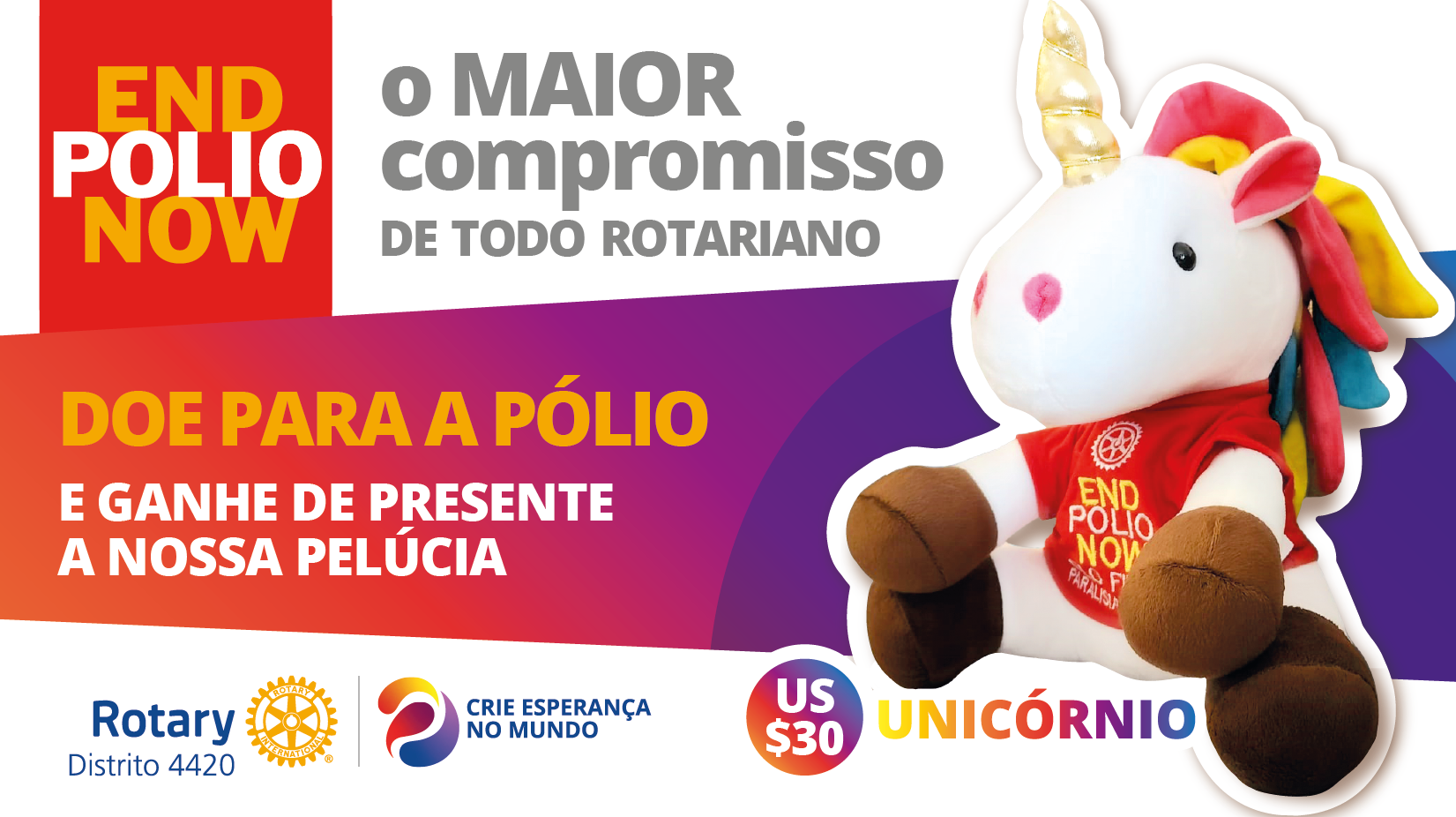 ISI mascote da Campanha para Erradicação da Pólio