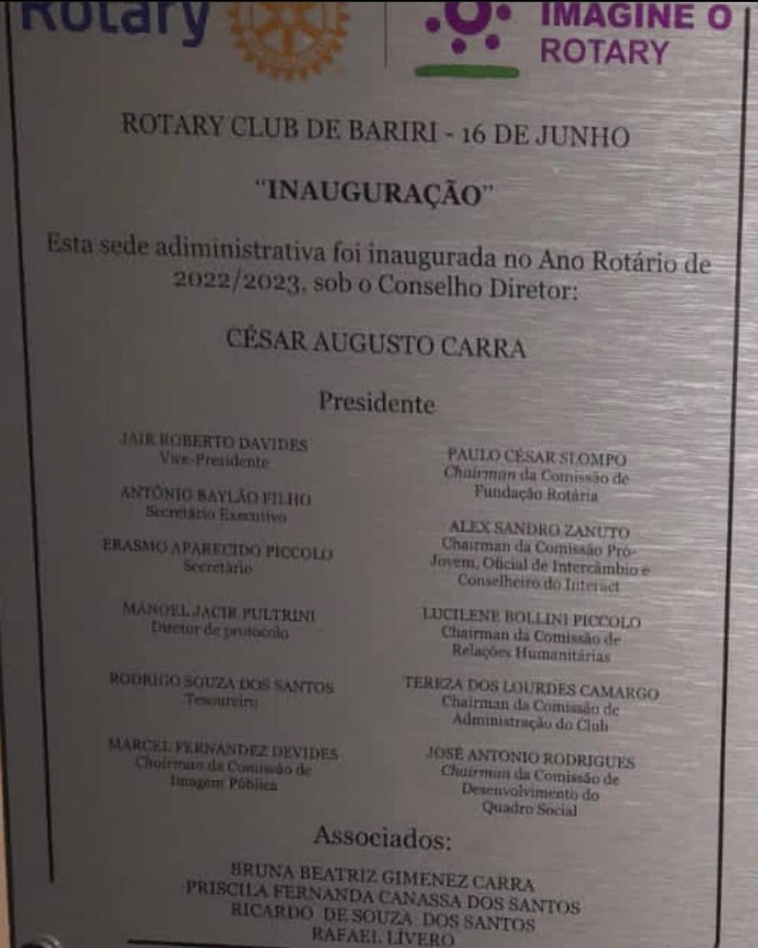 Rotary Club de Bariri 16 de Junho Realiza 1ª Reunião Gestão 2023-24