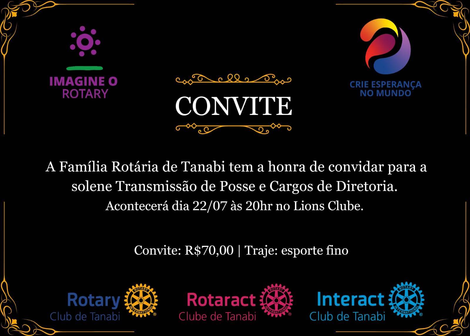 Convite Rotary Club de Tanabi
