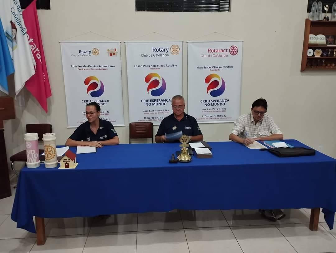 1ª Reunião Gestão 2023-24 Rotary Club de Cafelândia