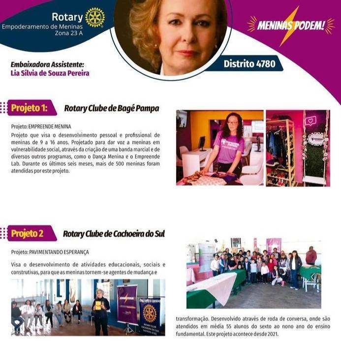 A Gov. Lia Silva de Souza Pereira é a nova embaixadora assistente do Distrito 4780.