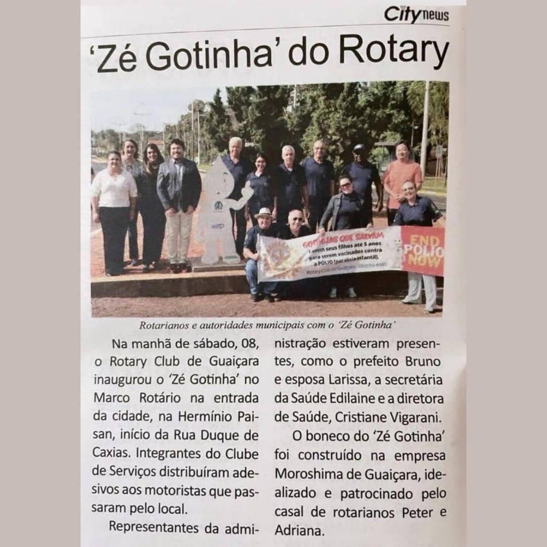 Destaque na imprensa local - Rotary Club de Guaiçara